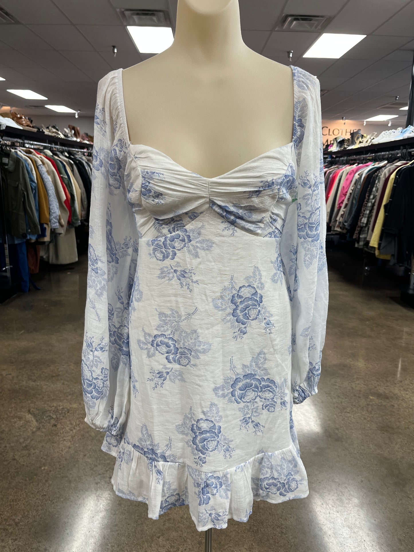 Dress Casual Short By Hello Molly In Blue & White, Size:6