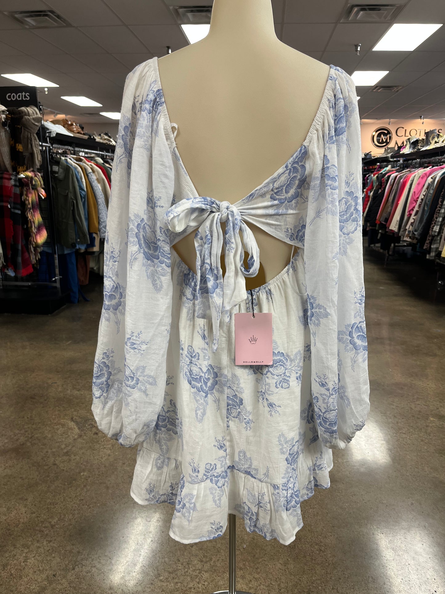 Dress Casual Short By Hello Molly In Blue & White, Size:6