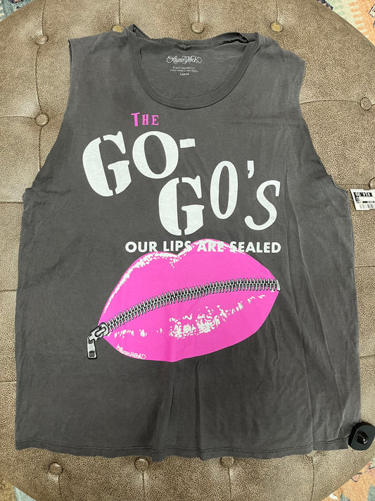 Tank Top By Clothes Mentor In Grey, Size:L