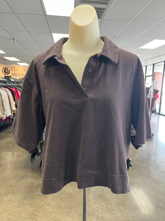 ATHLETIC TOP SS by LULULEMON In BROWN, Size: S
