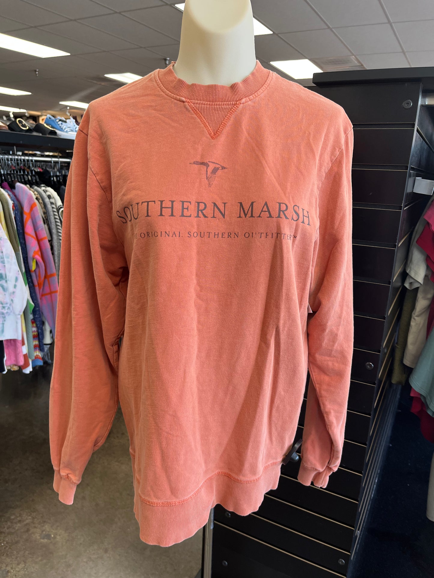 SWEATSHIRT CREWNECK by    CLOTHES MENTOR In ORANGE, Size: XS