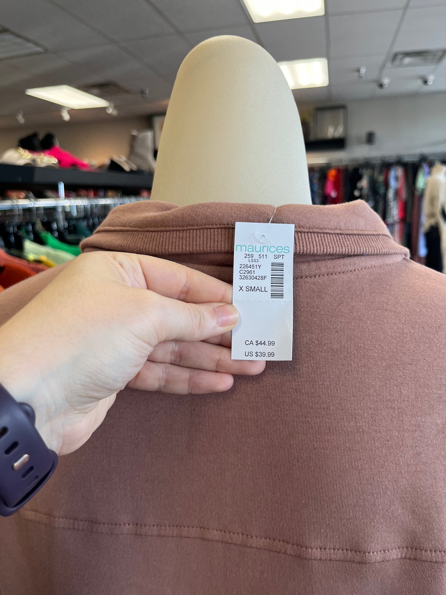 SWEATSHIRT COLLAR by MAURICES In TAN, Size: XS