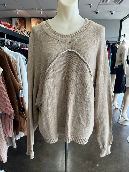 SWEATER by    CLOTHES MENTOR In TAN, Size: S
