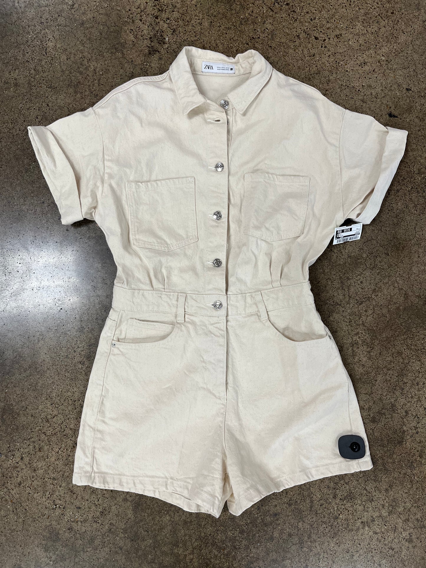 Romper By Zara In Cream, Size:M