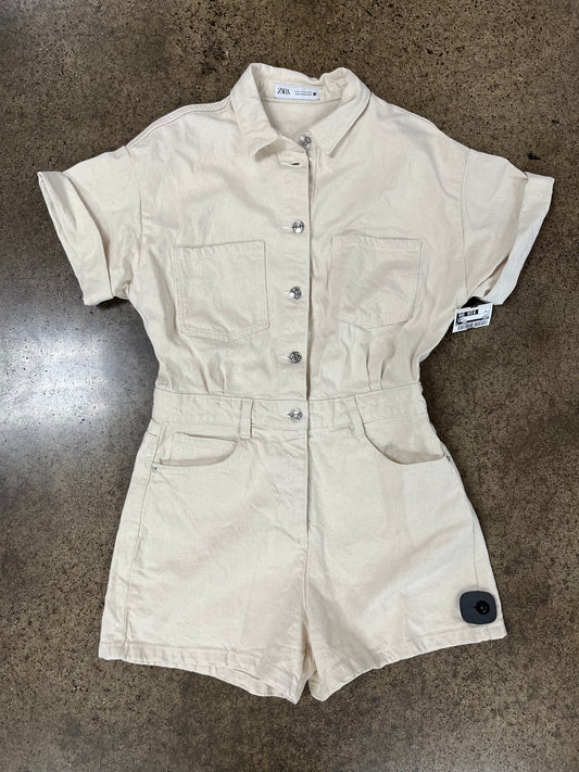 Romper By Zara In Cream, Size:M