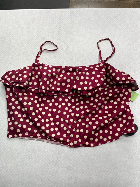 Top Sleeveless By Clothes Mentor In Red & Tan, Size:L