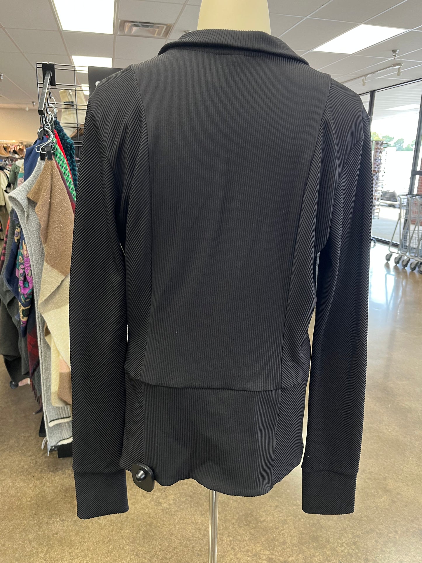 Athletic Jacket By Athleta In Black, Size:L