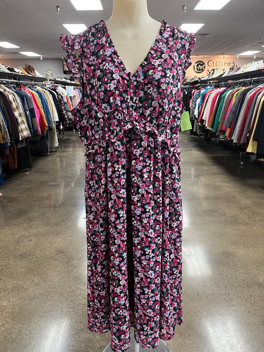 Dress Casual Midi By J. Crew In Pink, Size:14