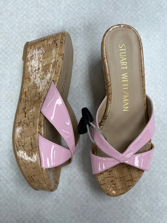Sandals Designer By Stuart Weitzman In Pink, Size:6.5
