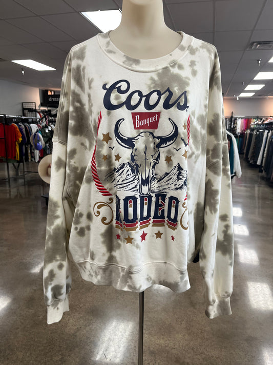 Sweatshirt Crewneck By Clothes Mentor In Tie Dye Print, Size:Xxl