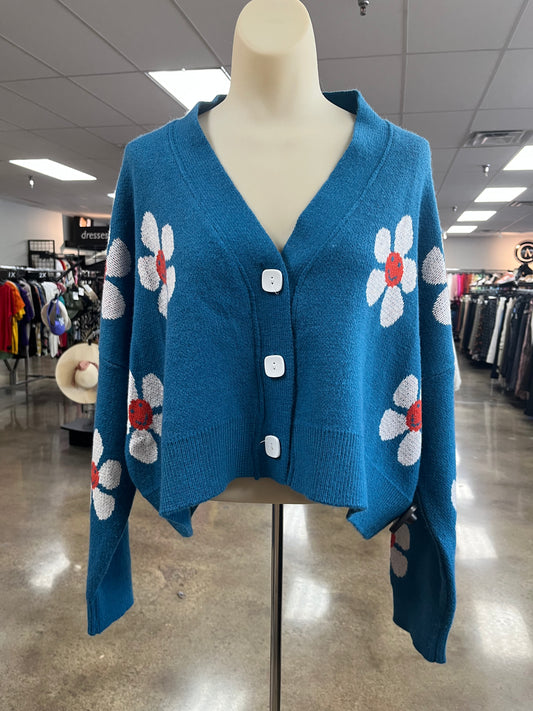 Sweatshirt Collar By Clothes Mentor In Blue, Size:Osfm