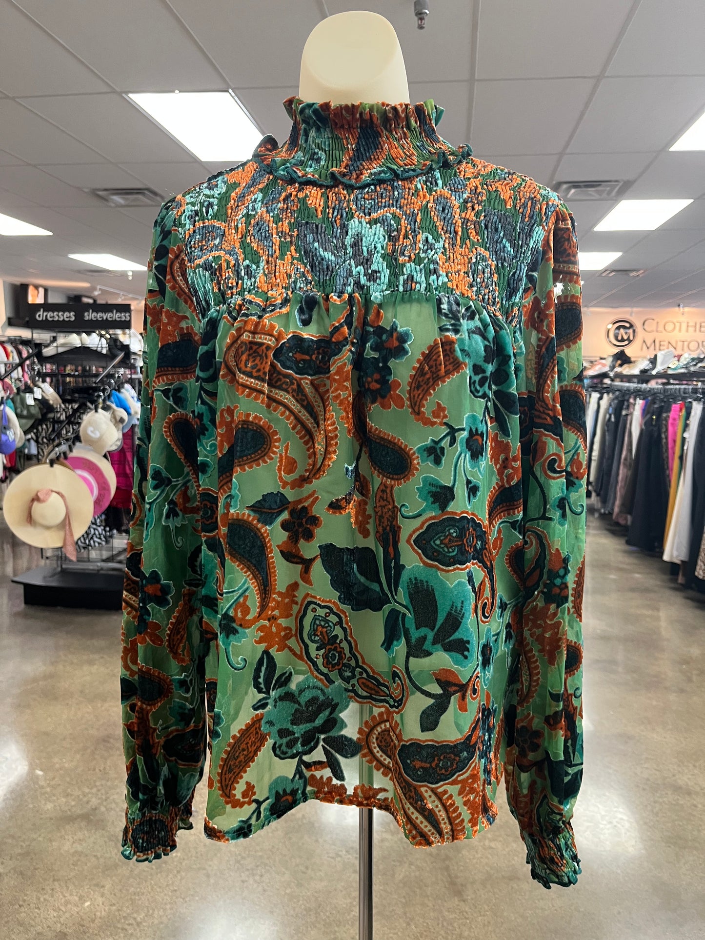 Top Ls By Thml In Green & Orange, Size:S