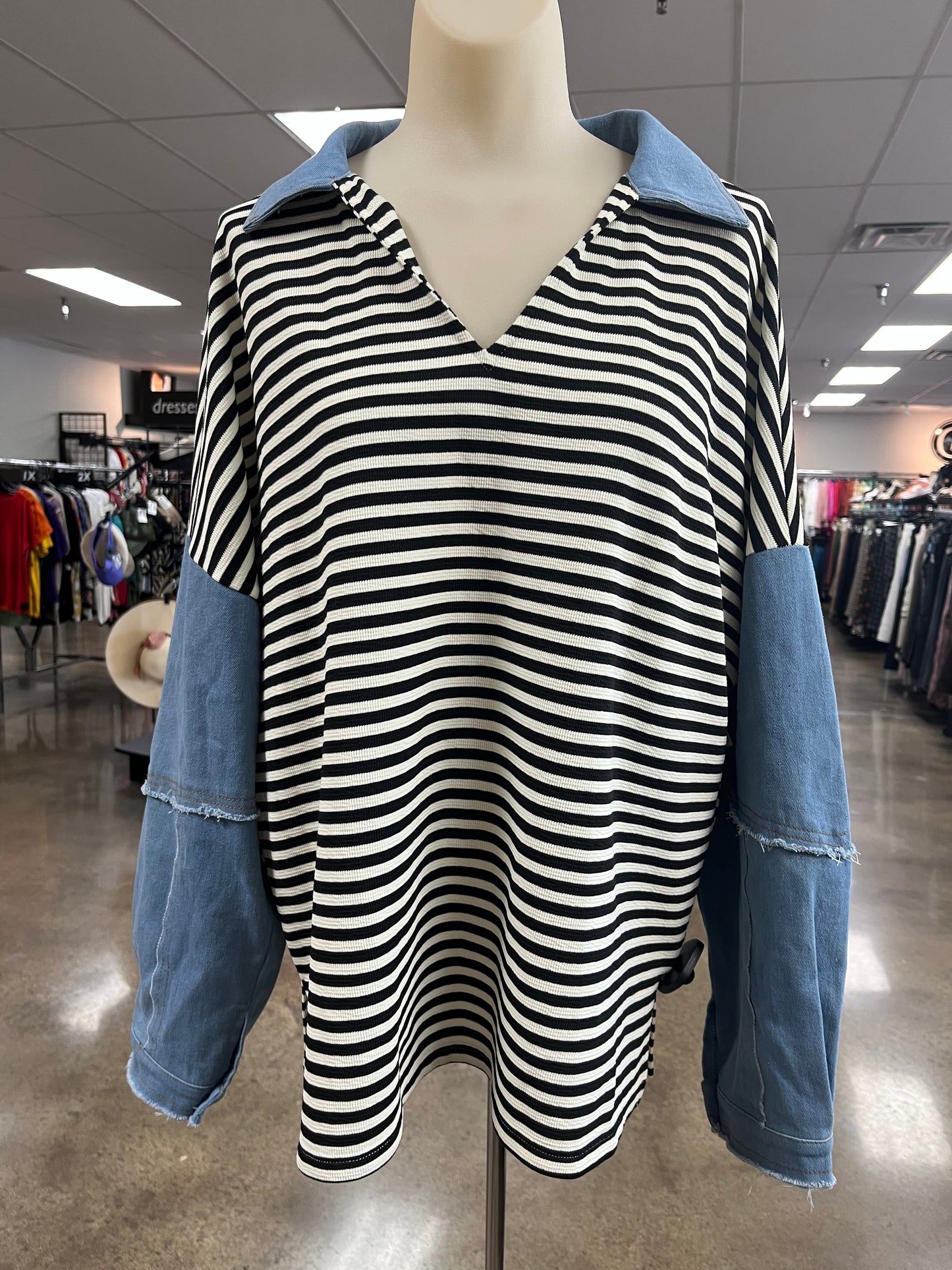 Top Ls By Bibi In Black & White, Size:S
