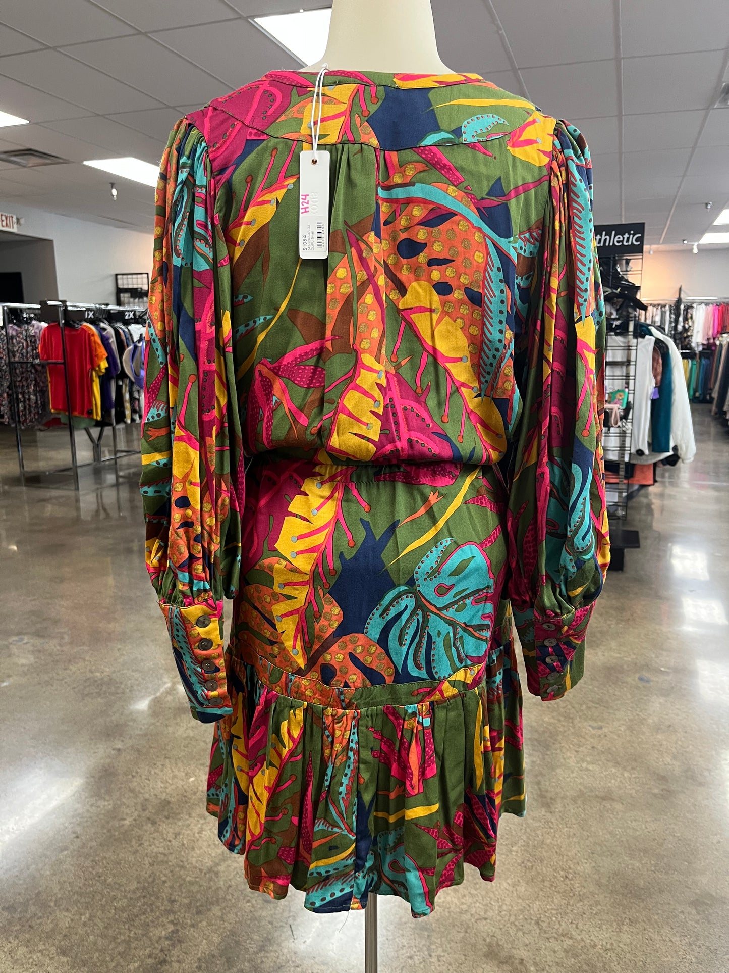 Dress Casual Short By Olivaceous In Tropical Print, Size:S