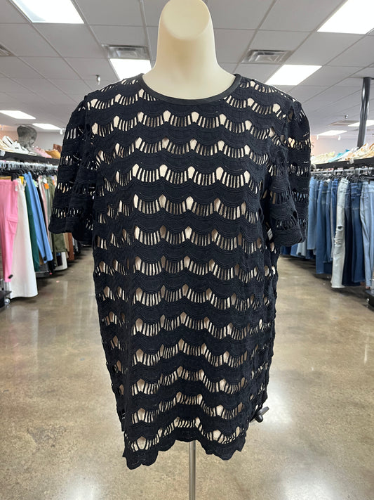 Top Ss Designer By Kate Spade In Black, Size:8