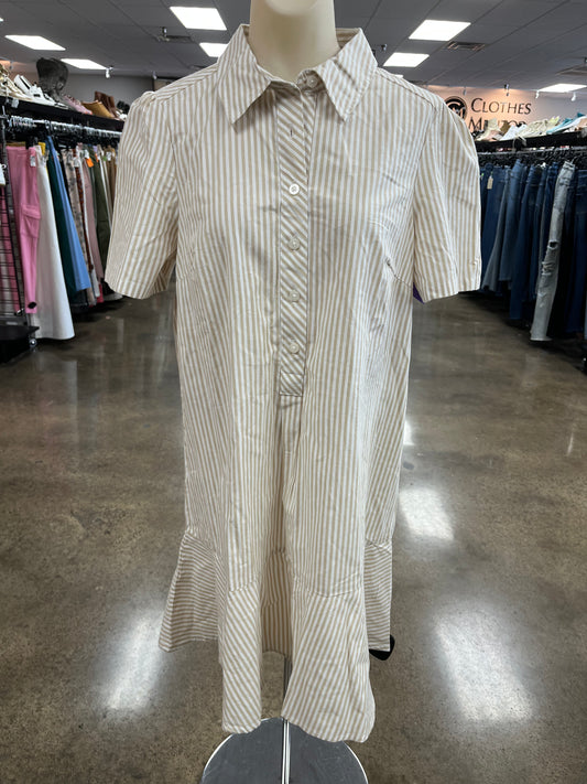 Dress Casual Short By Tommy Hilfiger In Tan & White, Size:10