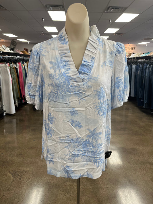 Top Ss By Crown And Ivy In Blue & White, Size:M