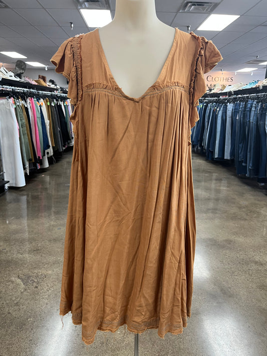 Dress Casual Short By Impressions In Tan, Size:L