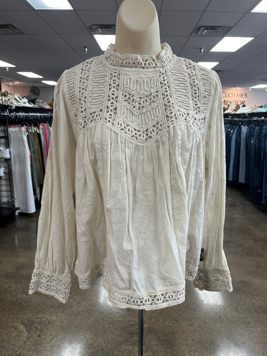 Top Ls By Clothes Mentor In Cream, Size:L
