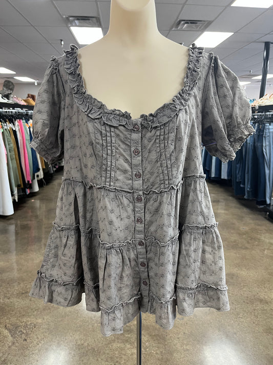 Top Ss By Kimichi Blue In Grey, Size:Xl