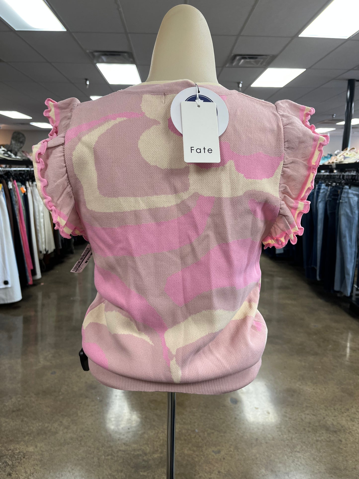 Top Ss By Fate In Pink & Tan, Size:M