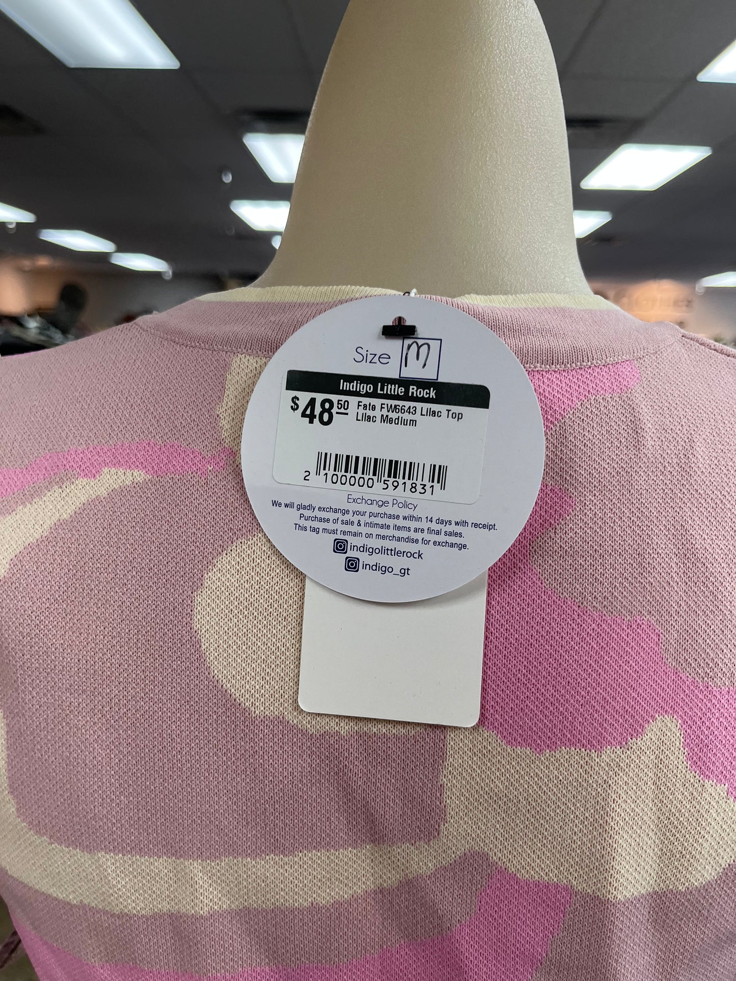 Top Ss By Fate In Pink & Tan, Size:M