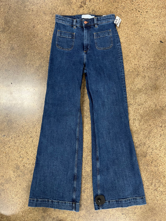 Jeans Wide Leg By Clothes Mentor In Blue Denim, Size:4