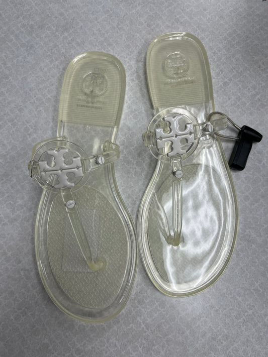 Sandals Designer By Tory Burch In Clear, Size:8