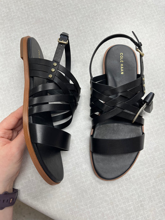 Sandals Flats By Cole-Haan In Black, Size:8