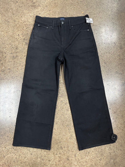 Jeans Wide Leg By J. Crew In Black, Size:8