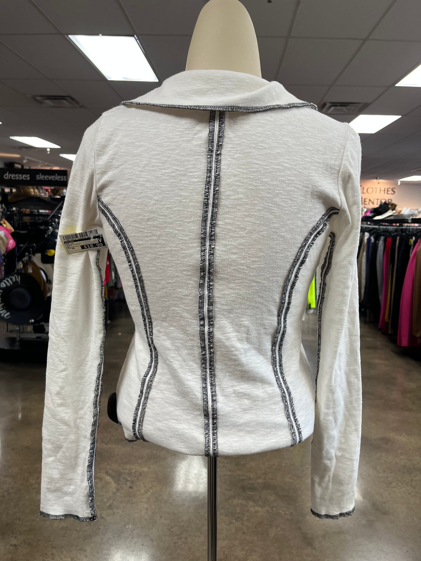 Top Ls By Pilcro In Black & White, Size:Xs