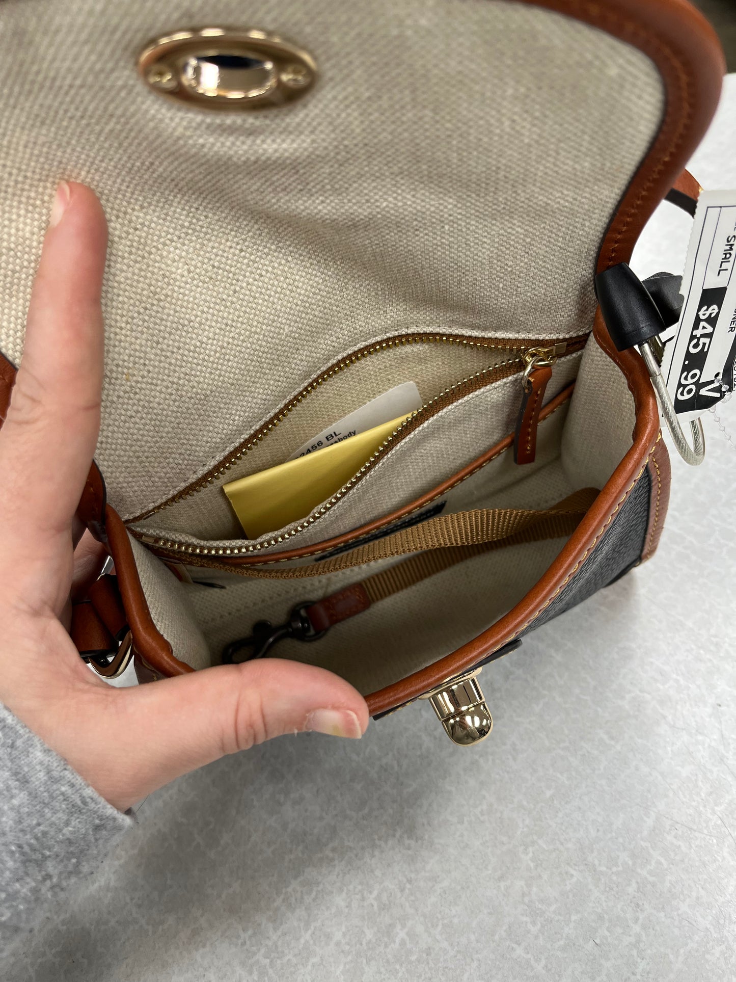 Crossbody Designer By Dooney And Bourke In Black, Size:Small