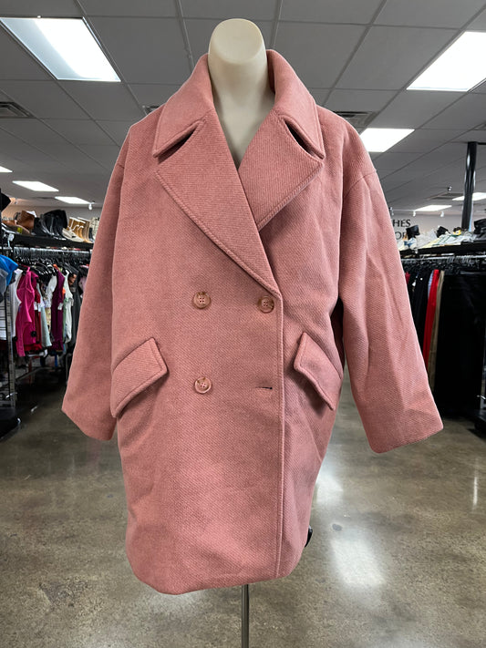 Coat Peacoat By Clothes Mentor In Pink, Size:S