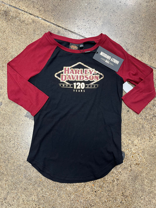 Top Ls By Harley Davidson In Black & Red, Size:S