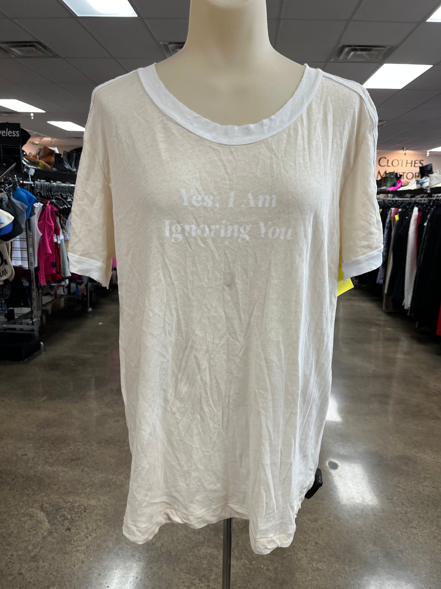 Top Ss By Wildfox In Cream, Size:L