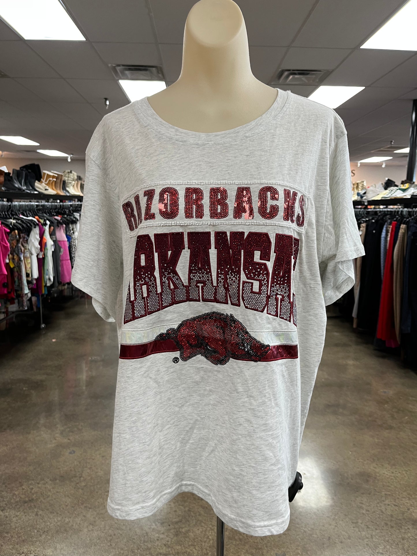 Top Ss By Cma In Grey & Red, Size:M