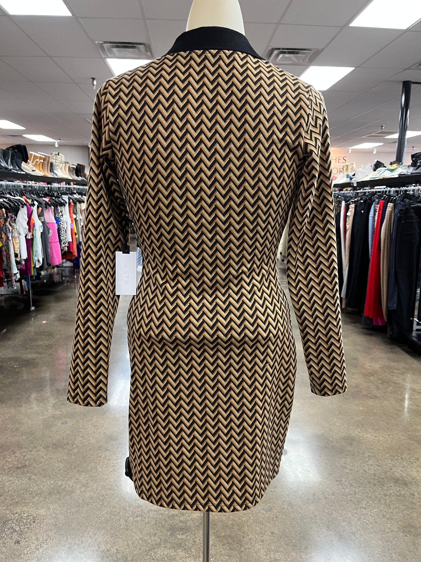 Dress Casual Short By Astr In Black & Brown, Size:Xs