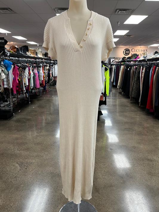 Dress Casual Maxi By Varley In Cream, Size:Xs