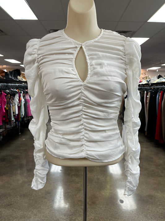 Top Ls By Astr In White, Size:Xs