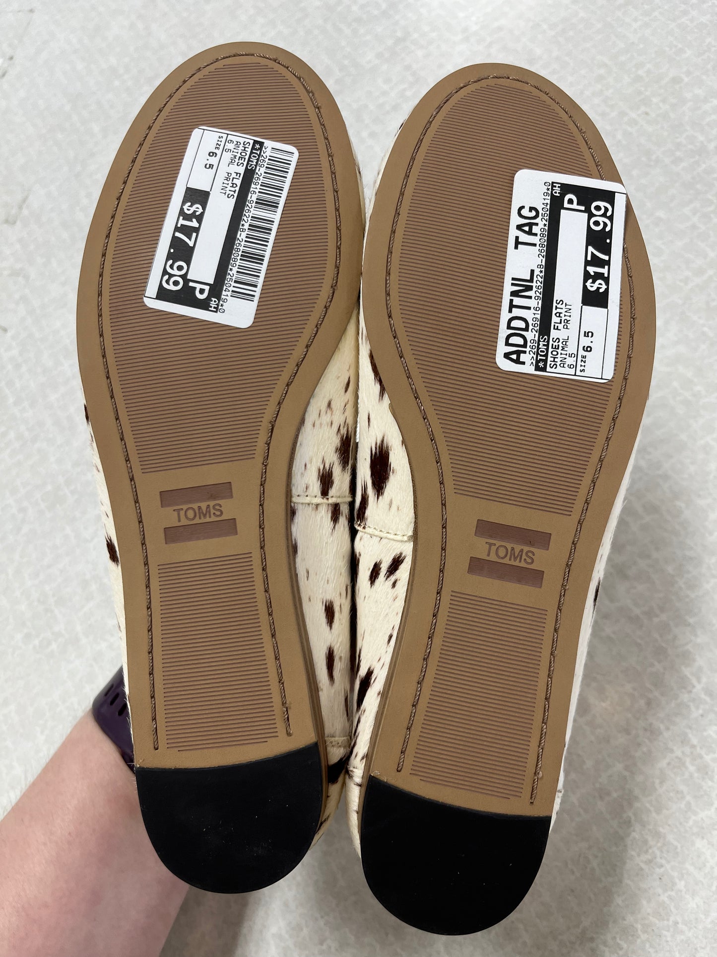 Shoes Flats By Toms In Animal Print, Size:6.5