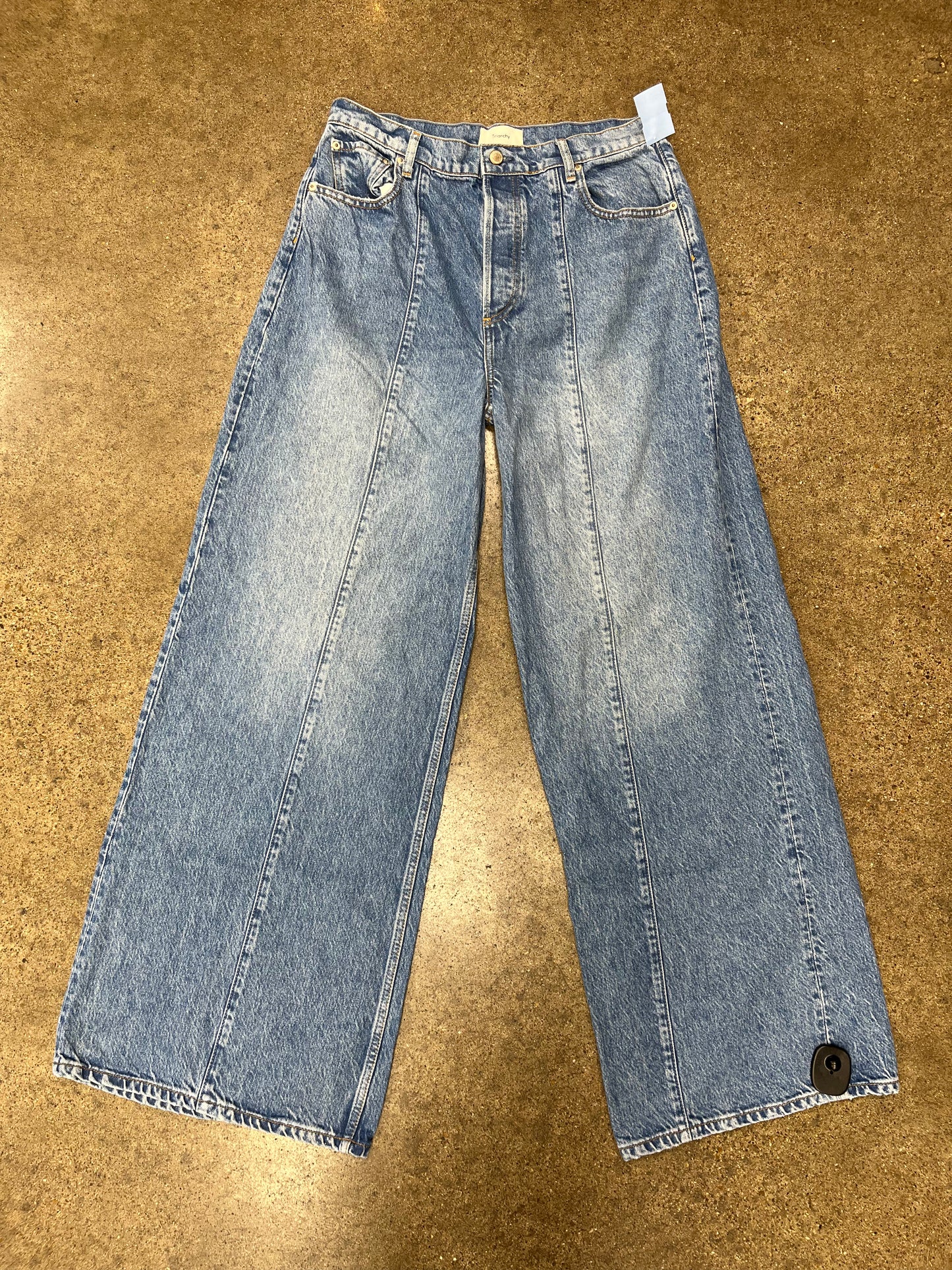 Jeans Wide Leg By Triarchy In Blue Denim, Size:10
