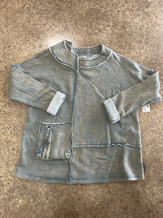 Sweatshirt Crewneck By Clothes Mentor In Green, Size:M