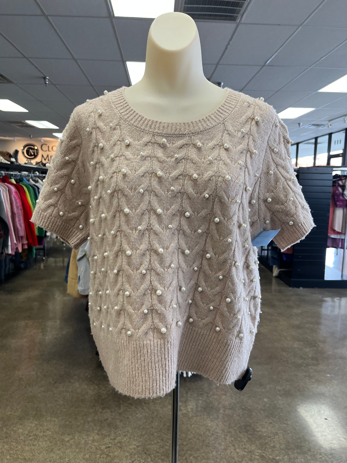 Sweater Ss By Drew In Tan, Size:L