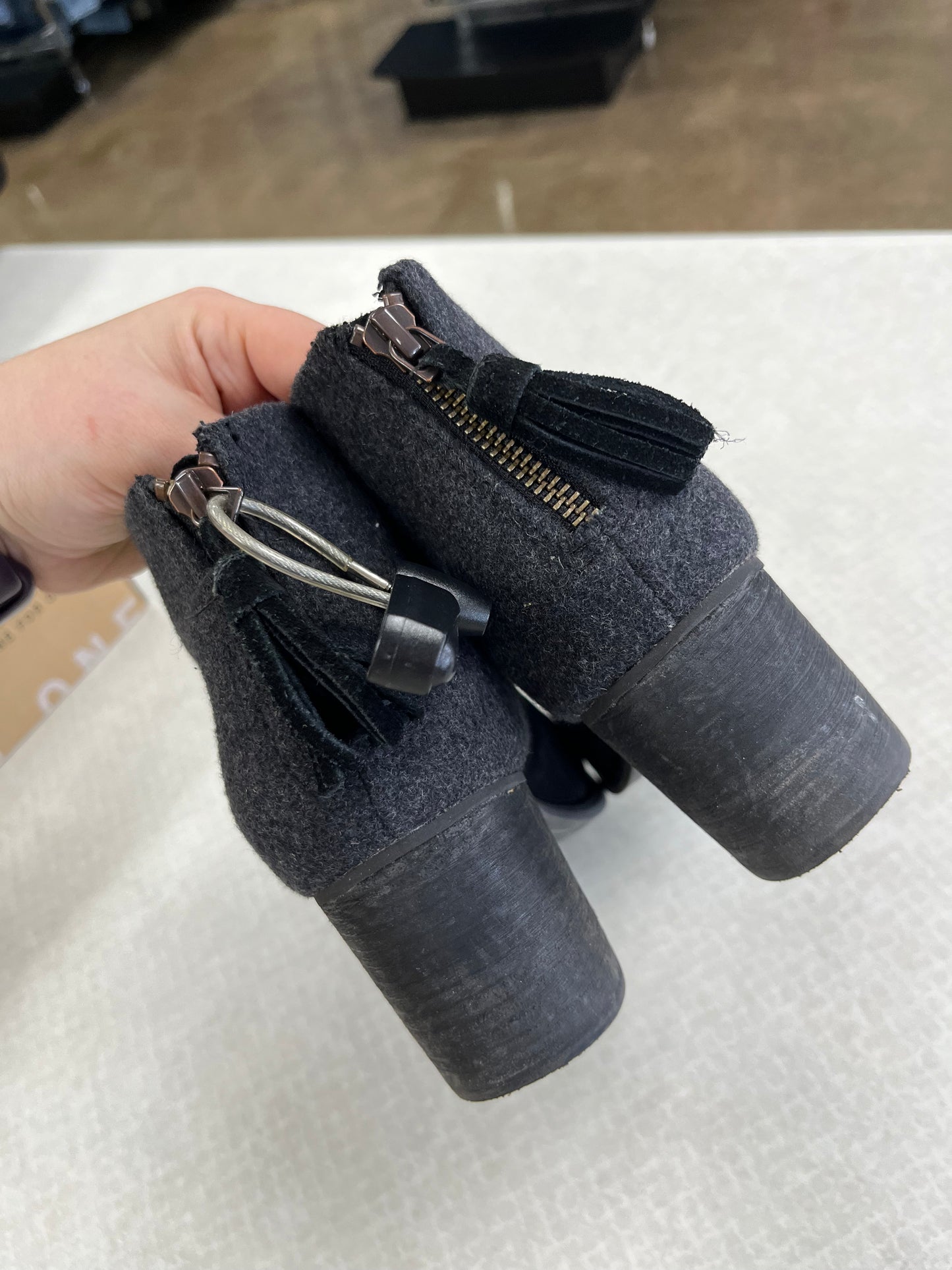 Boots Ankle Heels By Toms In Black, Size:8