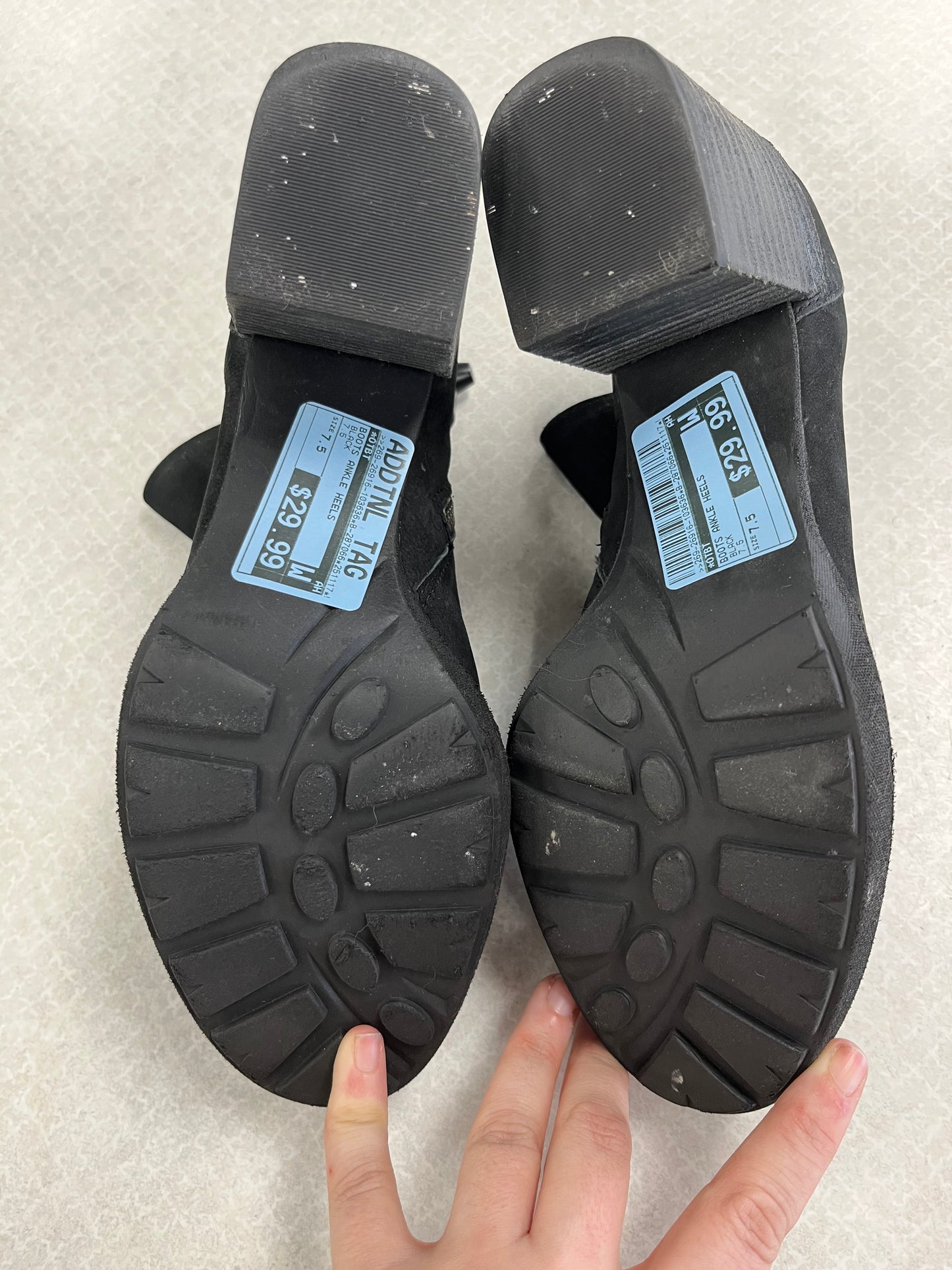 Boots Ankle Heels By Otbt In Black, Size:7.5