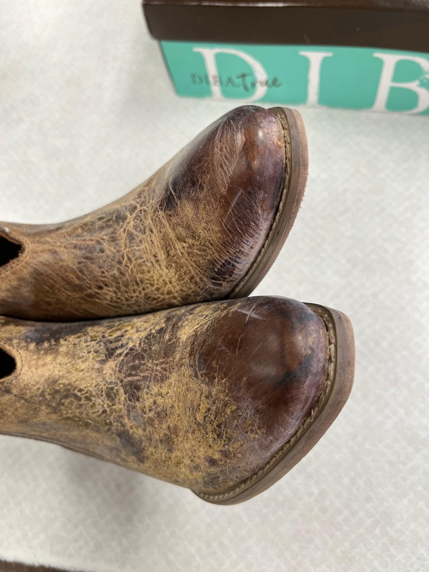 Boots Ankle Heels By Diba In Tan, Size:7.5