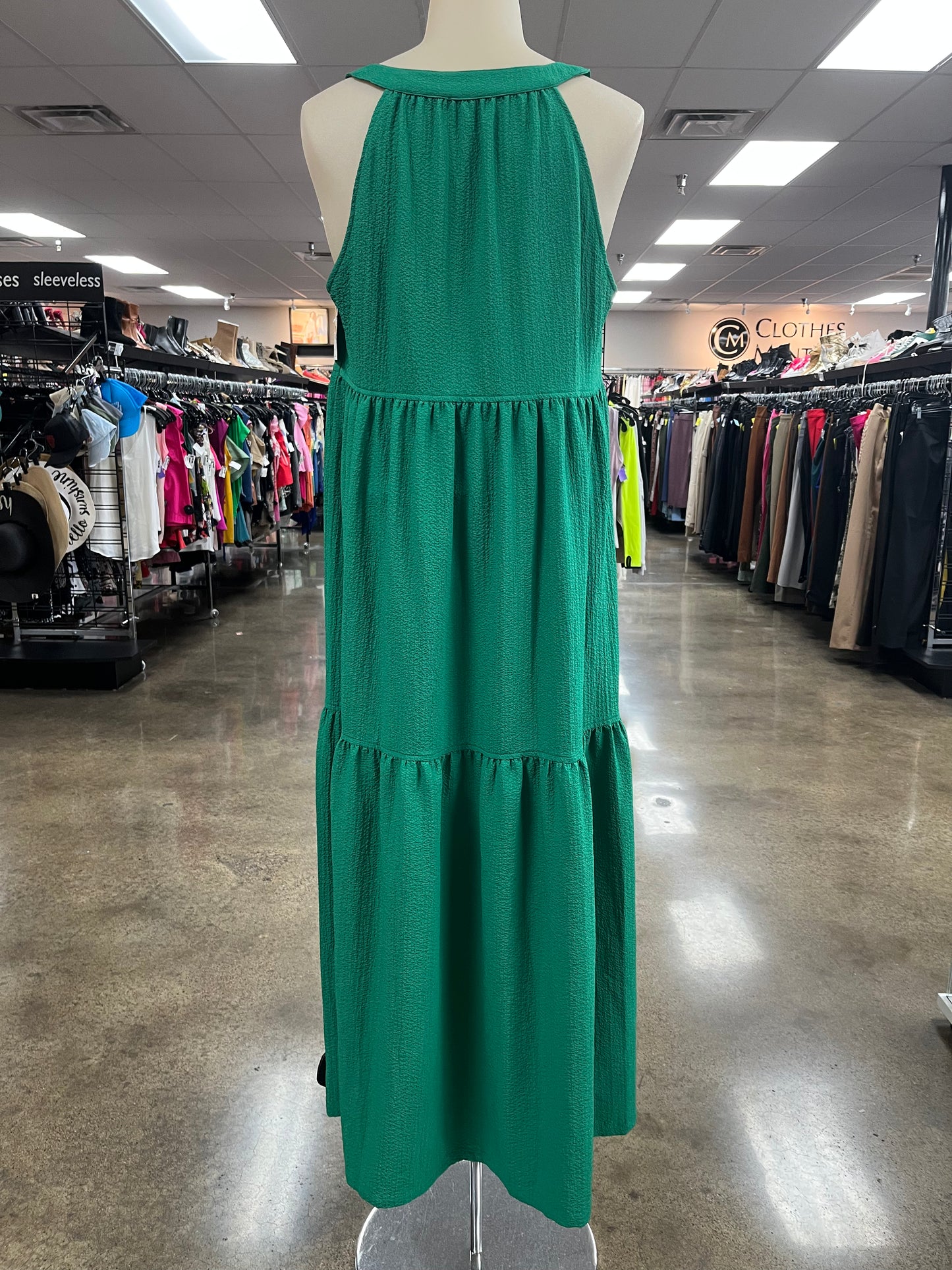 Dress Casual Maxi By Calvin Klein In Green, Size:6