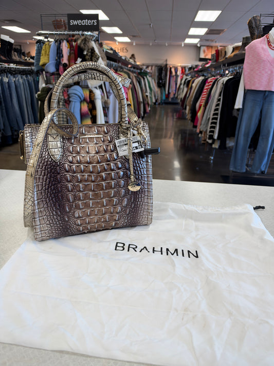 Handbag Designer By Brahmin In Grey, Size:Large