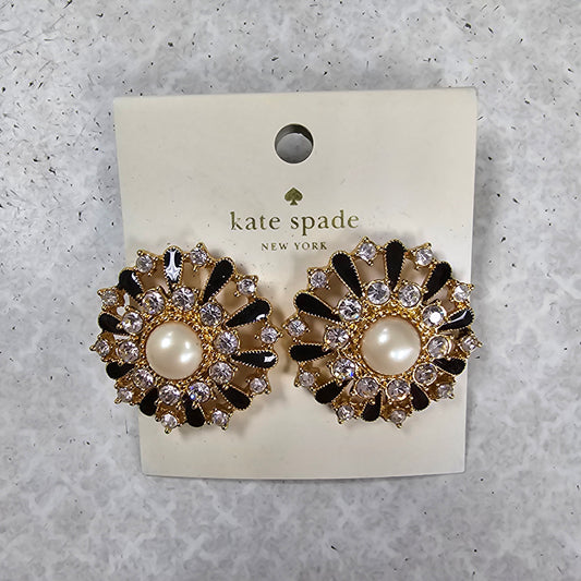 Earrings Designer By Kate Spade In Black & White