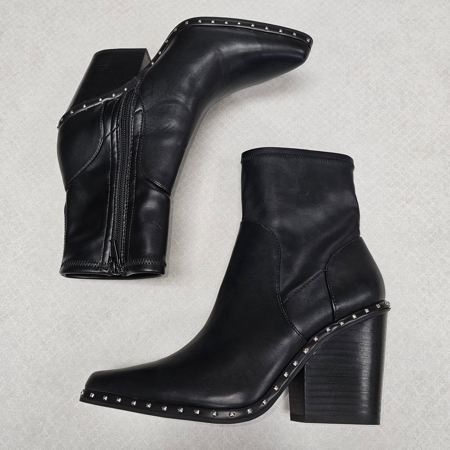 Boots Ankle Heels By Charles By Charles David In Black, Size:7.5